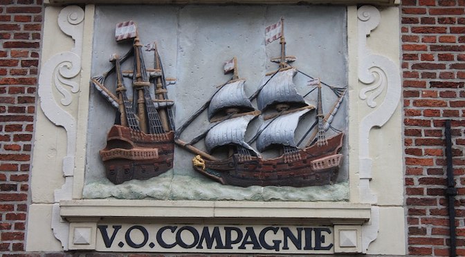 A plaque dedicated to the Dutch East India Company (VOC)